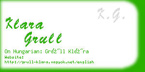 klara grull business card